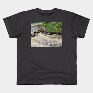 Stone Bridge Over a Flooding River in the Woods Kids T-Shirt